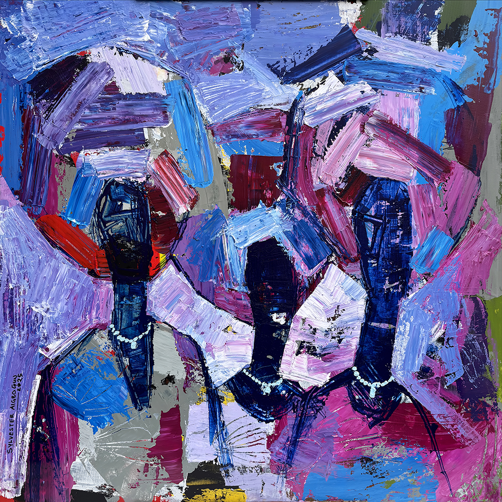 Night Party — contemporary mask painting